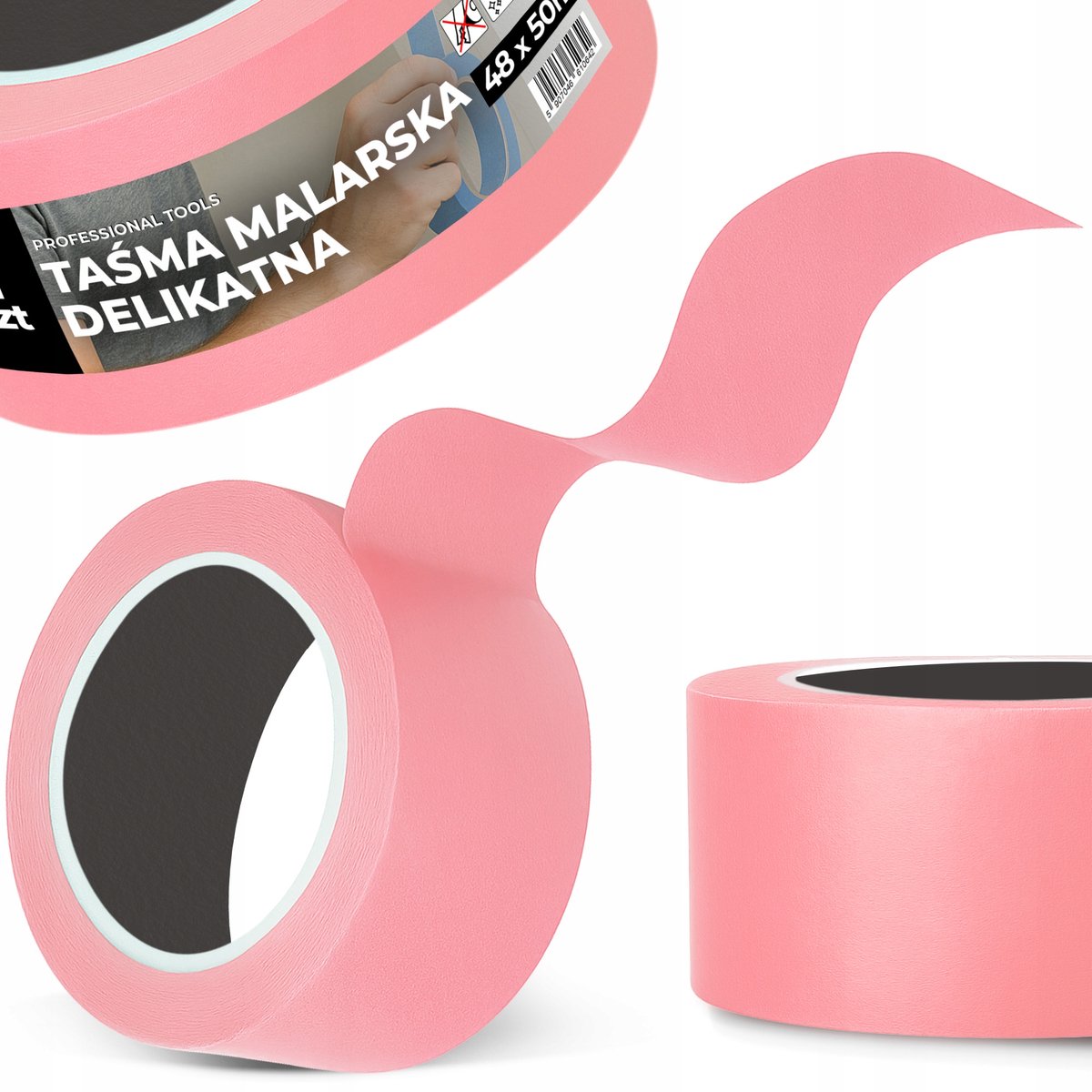 Delicate Schilder Tape 48mm x 50m - Washi Papier - Geen Lijmresten