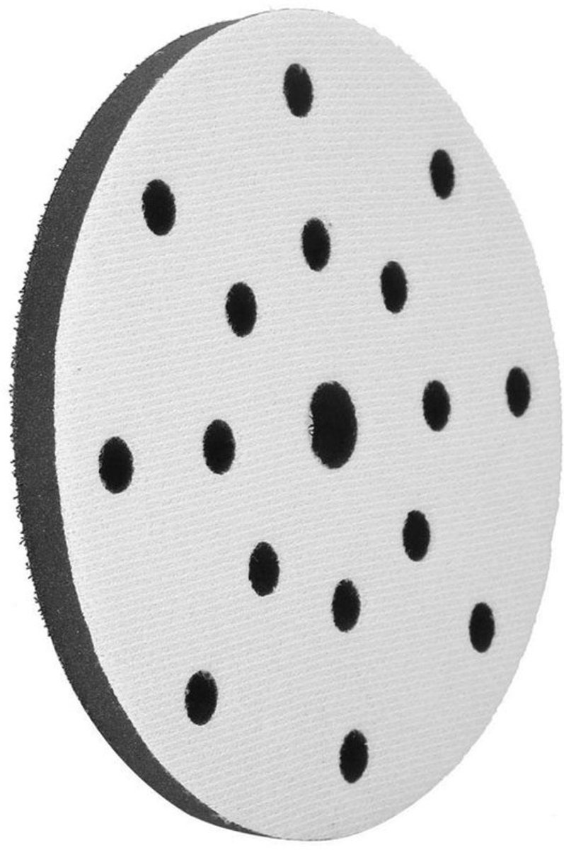 Schuurpad 150mm - Zachte Spons - 15 Gaten - Voor Polijstmachines - Lichtgewicht - Schuurfunctie - Polijstpad