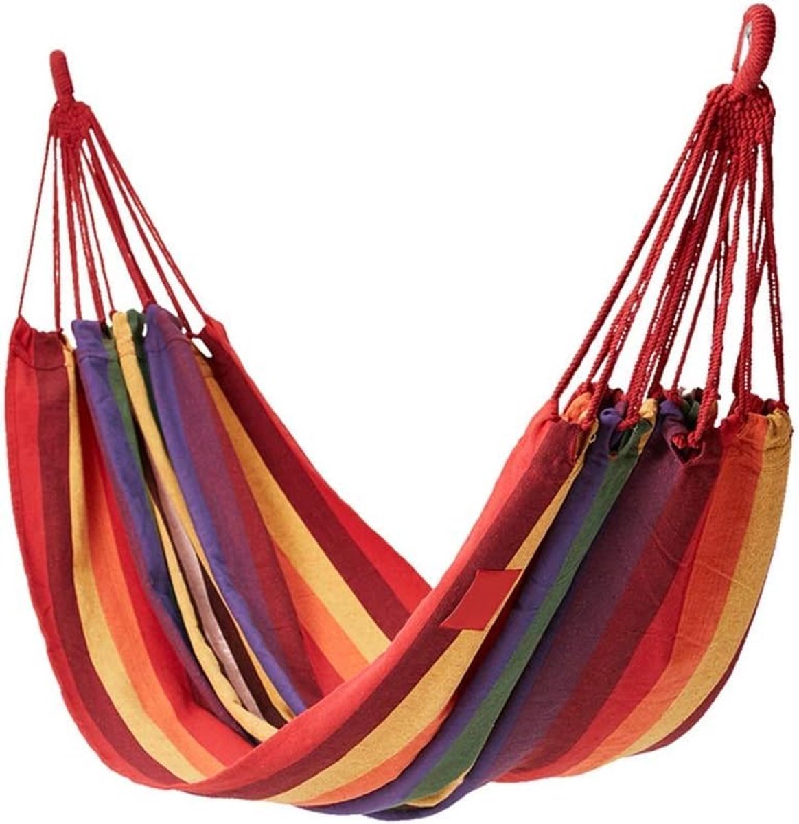 Draagbare Hangmat - Kampeerhangmat Vrijetijds - Buiten Ontspannen - Lichtgewicht Inclusief Tas - 200x100cm - Oranje Blauw