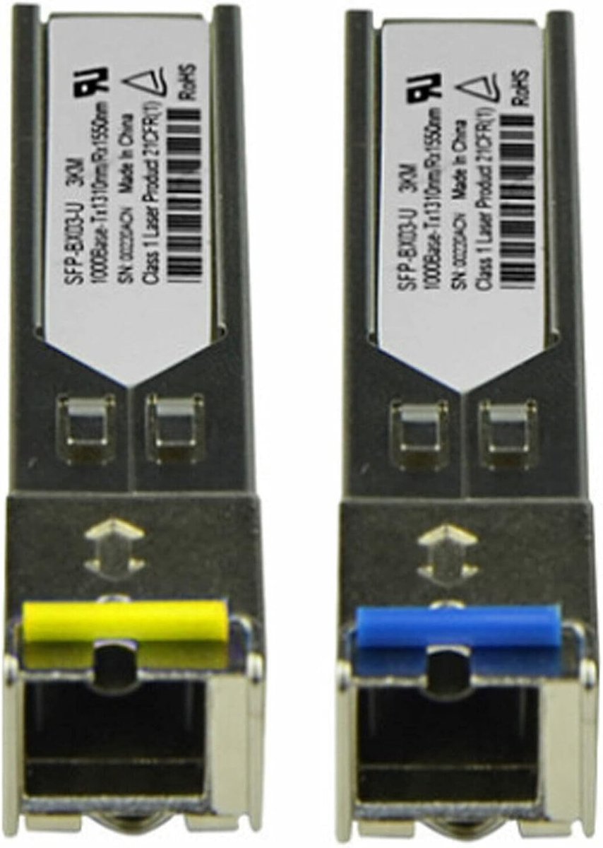 Netwerk Module - SFP Transceiver - Data Verbinding - Reprogrammeerbaar - 3 km - Zilver