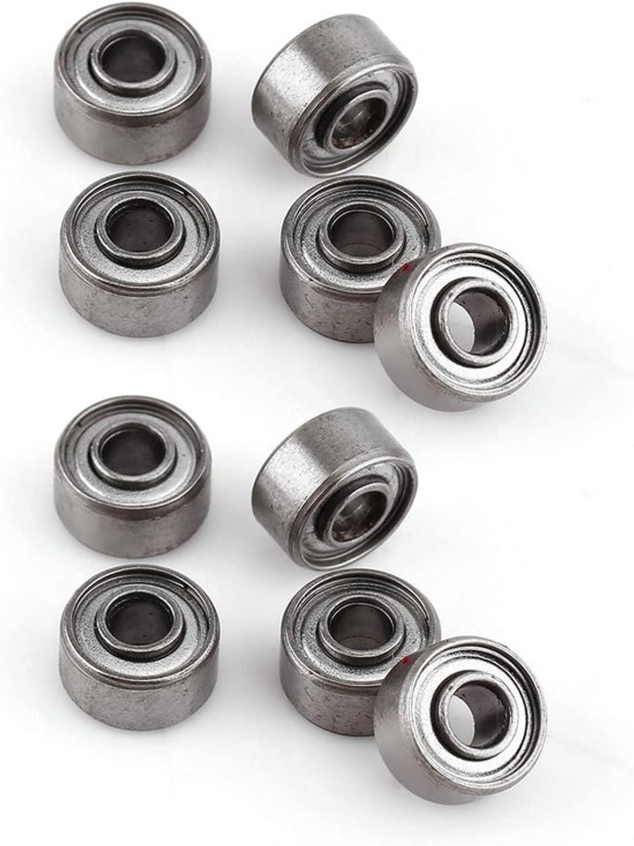 Allecto Plus - 10 stuks mini-kogellagers voor skateboard en rollerblades 3x8x4mm
