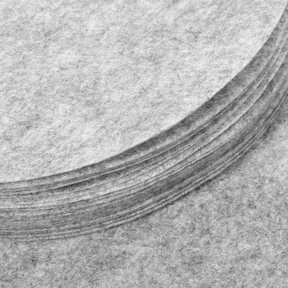 Vilten Plaatverdelers - Pot Beschermers - Servies Beschermen - Zacht Vilt Materiaal - 25x25 cm - Grijs