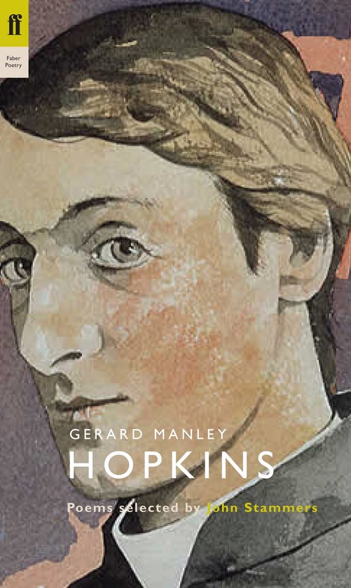 Boekomslag met aquarelportret van een jongeman, "Gerard Manley Hopkins" en "Poems selected by John Stammers" in witte letters.