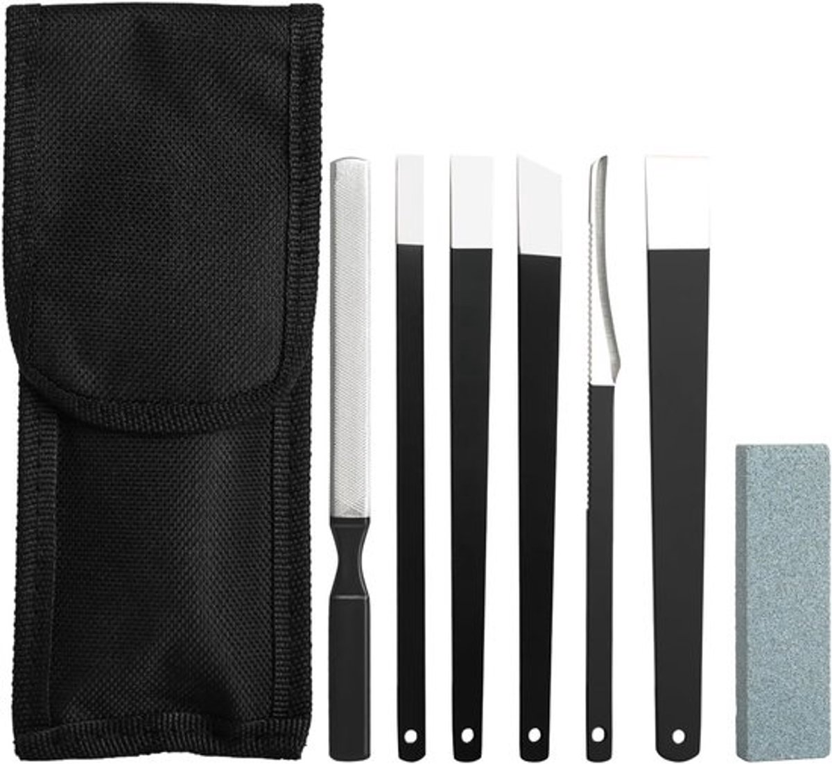 Pedicure-messenset Allecto Plus met opbergtas, 6 delen