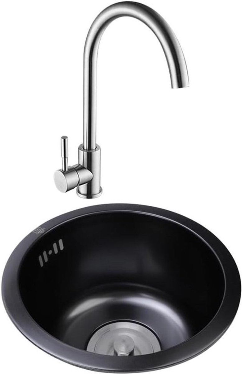 Allecto Plus - Ronde Roestvrijstalen Spoelbak 42 cm - Keukenonderbouw Spoelbak
