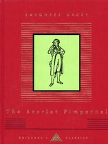 Rode kaft met de titel "The Scarlet Pimpernel" en een illustratie van een man in historische kledij.