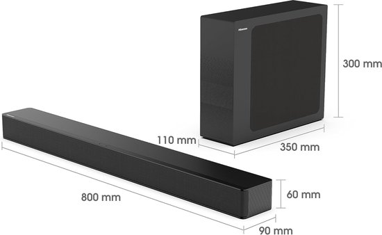 Soundbar met Subwoofer - Home Audio - Film Kijken - DTS Virtual X - 240W Vermogen - Zwart — afbeelding 4