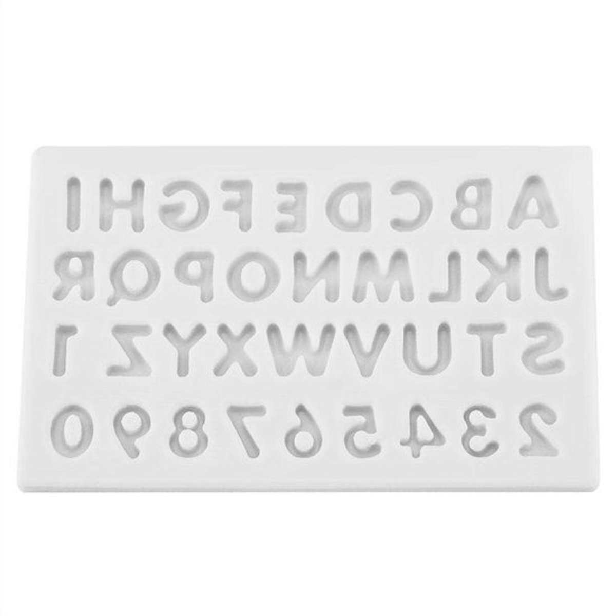 Allecto - Silicone Mold - Letters en Cijfers - Creatief Bakken - Grijs - Chocolade