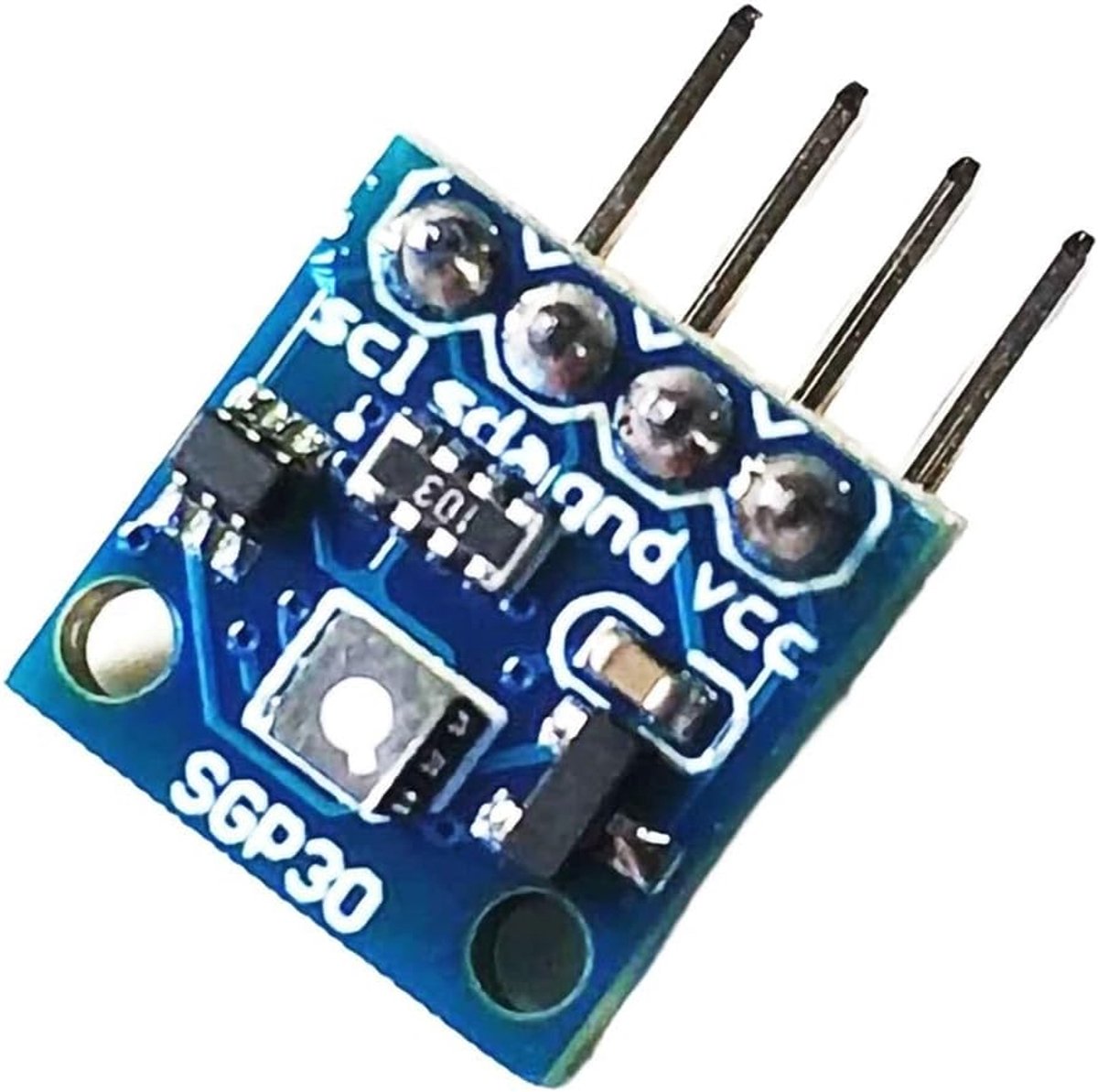 Gas Sensor Module - Luchtkwaliteit Sensor - Omgevingsbewaking - Compact PCB Ontwerp - 12x12 mm - Zwart Blauw
