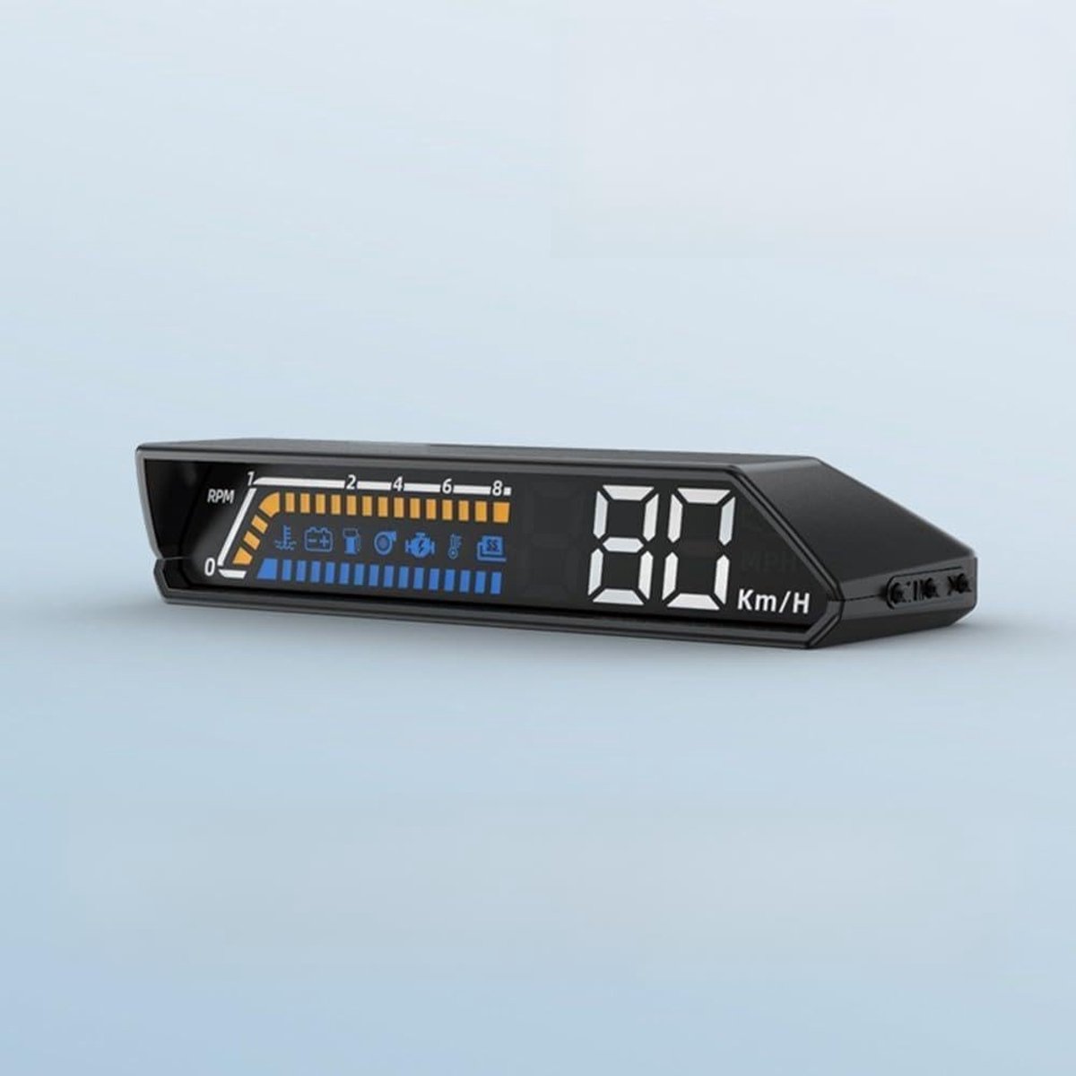 Auto Head-up Display - HUD Snelheidsmeter - Rijgegevens Tonen - Dubbel Scherm - OBD2 Interface - Zwart