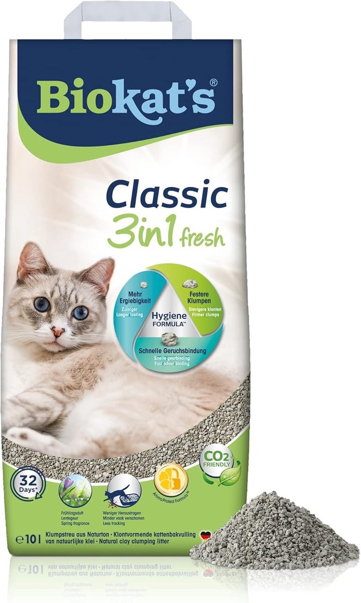 Kattenbakvulling - Klontvormend - Geurende Bentoniet - Drie verschillende korrelgroottes - Voor Katten