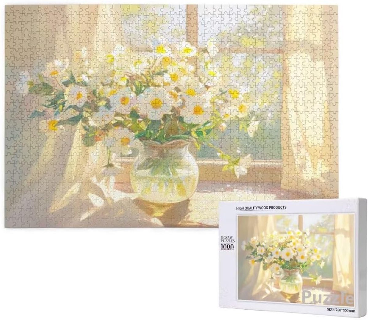 Legpuzzel 3000 stukjes - Bloemenpuzzel Wanddecoratie - Ontspanning en Plezier - Uniek gesneden stukjes - 122 x 81 cm - Multicolor