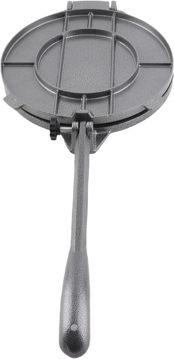 Tortilla Pers - Deeg Maker - Platbrood Maken - Duurzame Constructie - 20cm - Zwart