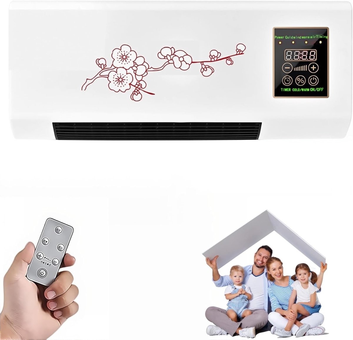 Wand Airco - Mobiele Koeler - Ruimte Koelen - Stille Werking - Tot 300 Vierkante Voet - Wit — afbeelding 8