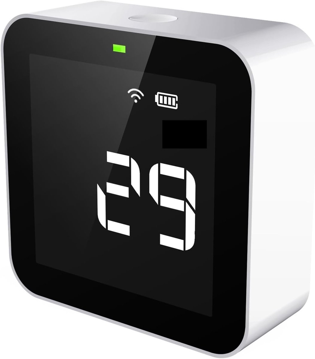 Luchtkwaliteitstester - Luchtkwaliteit monitor - Gezonde Lucht - WiFi Gegevensopname - Compact Formaat - Wit