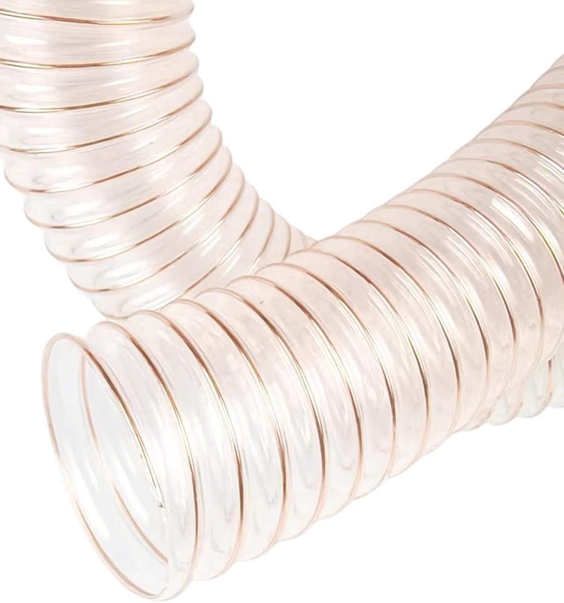 Stofopvangslang - Flexibele afvoerbuis - Stofafzuiging werkplaats - Versterkte staaldraad - Diameter 350mm - Transparant