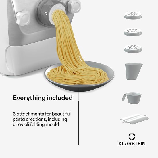 Pastamaker Elektrisch - Verse Pasta Machine - Zelf Pasta Maken - Volledig Automatisch - 500 Gram Capaciteit - Wit van Pastamaker — afbeelding 3