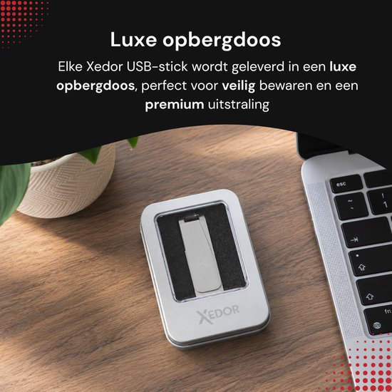 Xedor® Base - Clé USB - 128 GB - 1120 Mbps - USB C et A - iPhone et Android