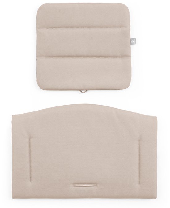 Stokke Tripp Trapp bundel Oak Natural - Babyset Natural - Newborn Vanilla White/ Beige - Tray Vanilla White - Kussenset Beige — afbeelding 3