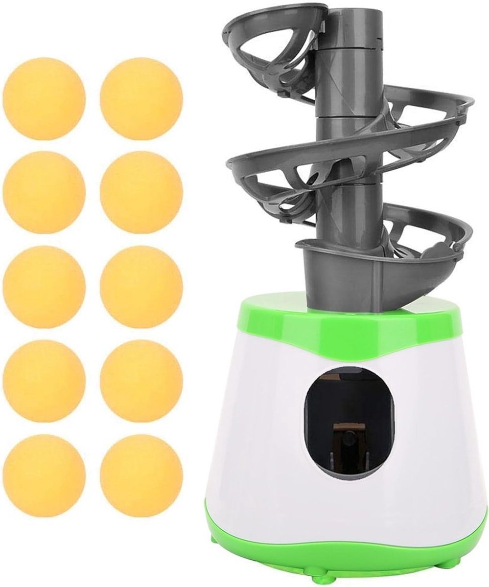 Draagbare Tafeltennis Robot voor Automatische Training met 10 Ballen - Perfect voor Verbeteren van Tafeltennisvaardigheden en Precisie-Oefeningen