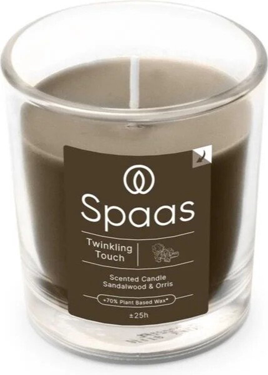 SPAAS Geurglas 25u d7 cm twinkling touch Spaas bruin