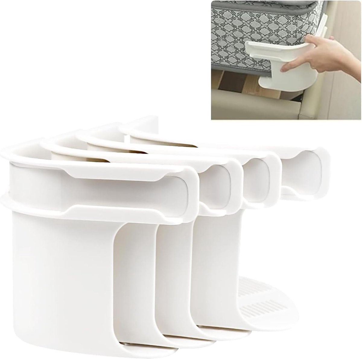 Bedlakenhouders - Wit - Heavy Duty Sluitstrips - Open Hoekconstructie - Voor Alle Beddensystemen