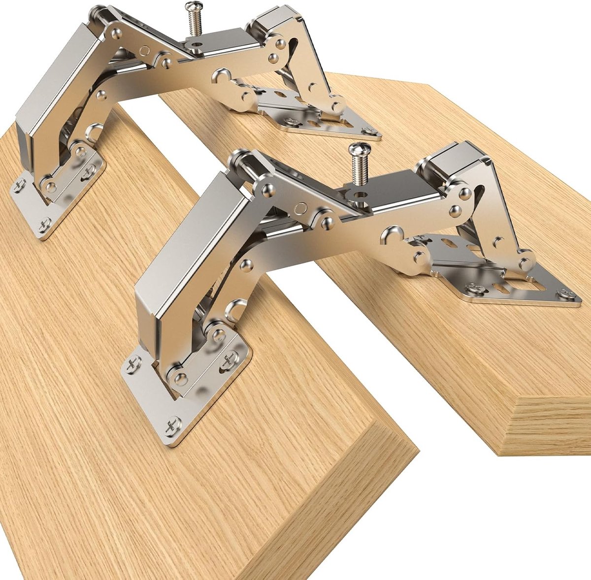 Furniware 2 Pcs 170 Degree Soft Close Hinges for Cabinet Doors, No Pre-Drilling, Cabinet Hinge, Kitchen Cabinet with - ShopVlot
