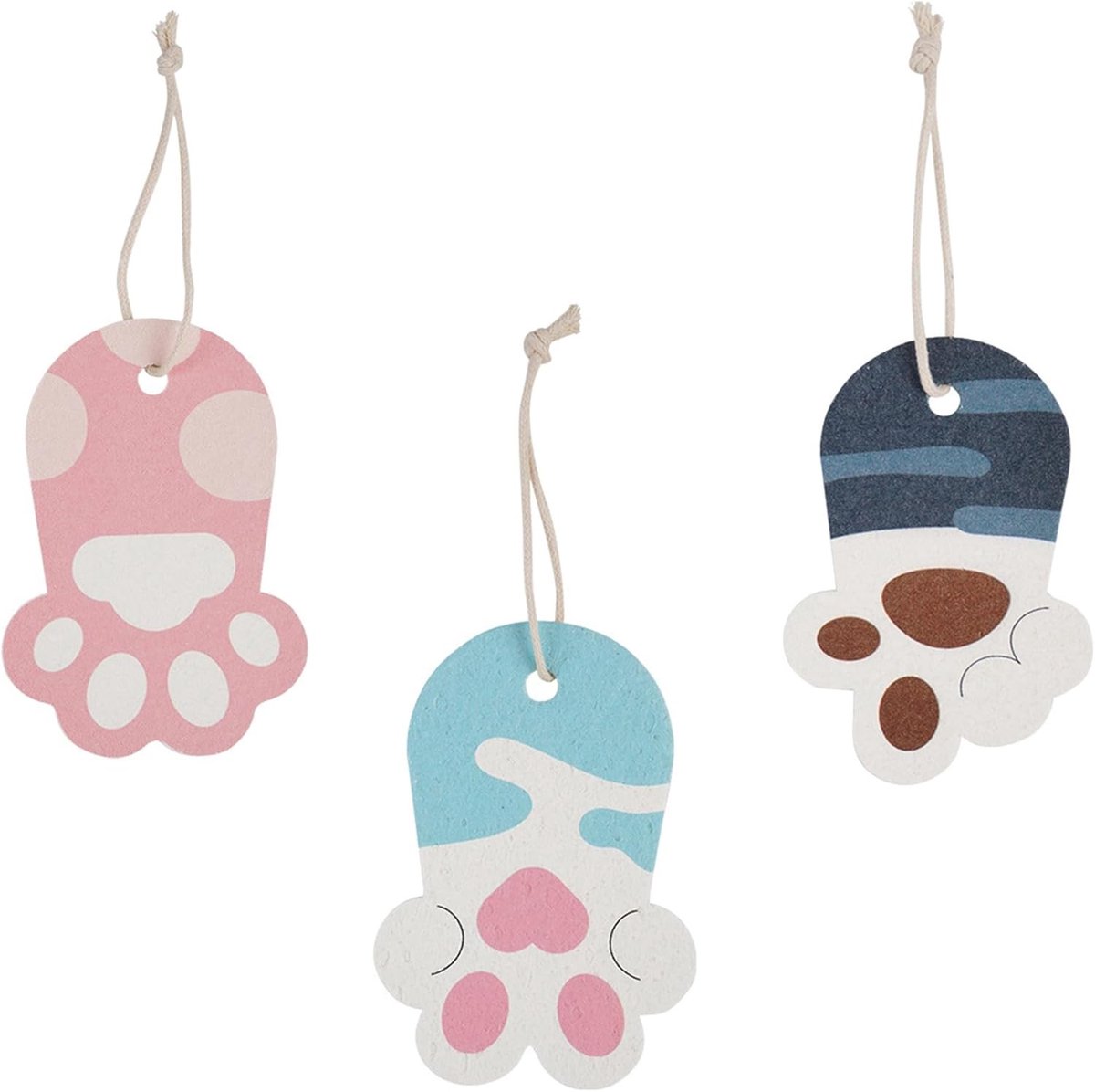Set van 3 Schoonmaak Sponsen voor Afwassen, Kattenpoot Sponsen, Schuur Sponsen voor Keuken en Badkamer, Ideaal voor Pannen en Afdrogen