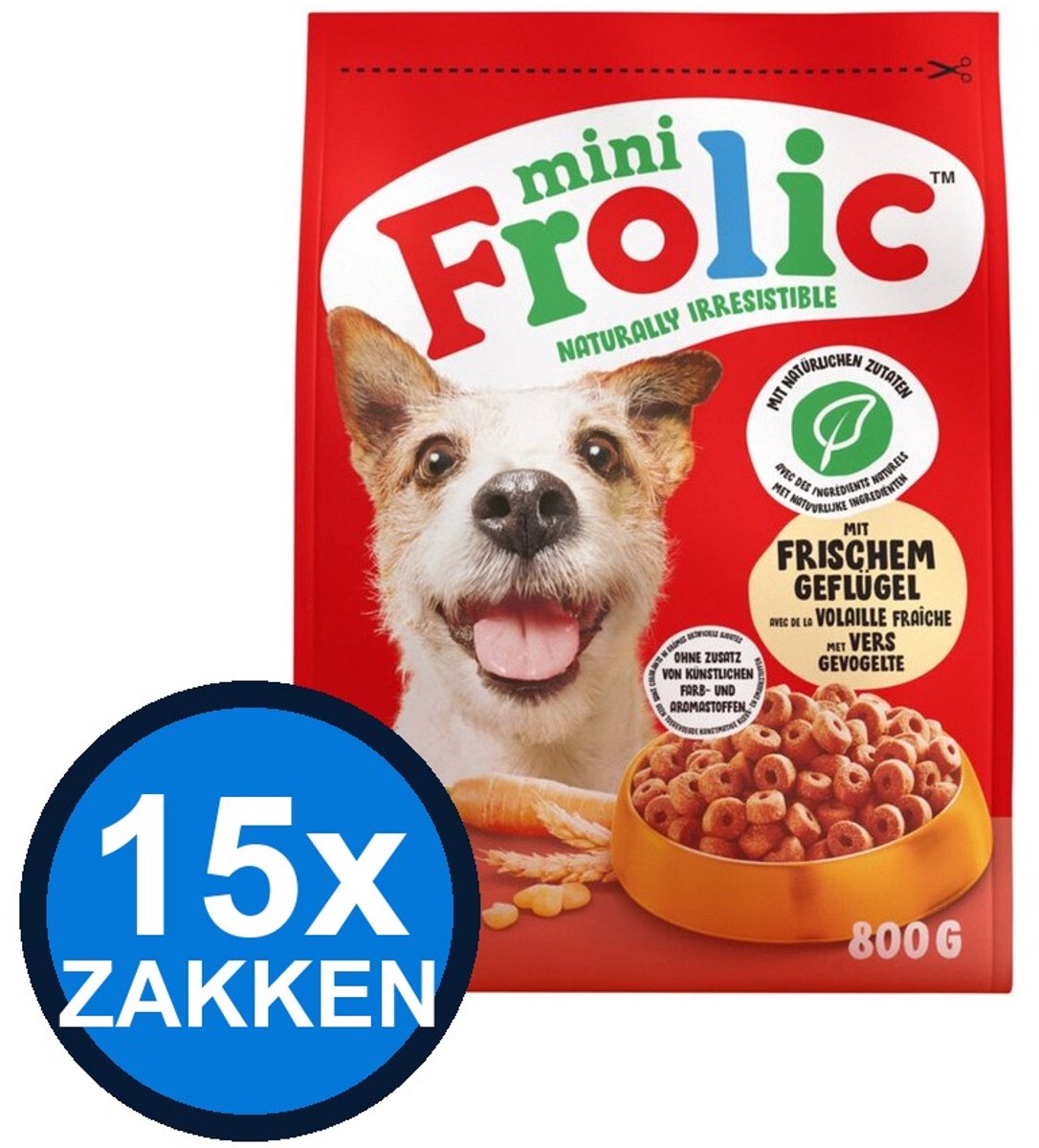Frolic Frolic - Droog Mini Gevogelte - Hondenvoer Droogvoer - 800 g