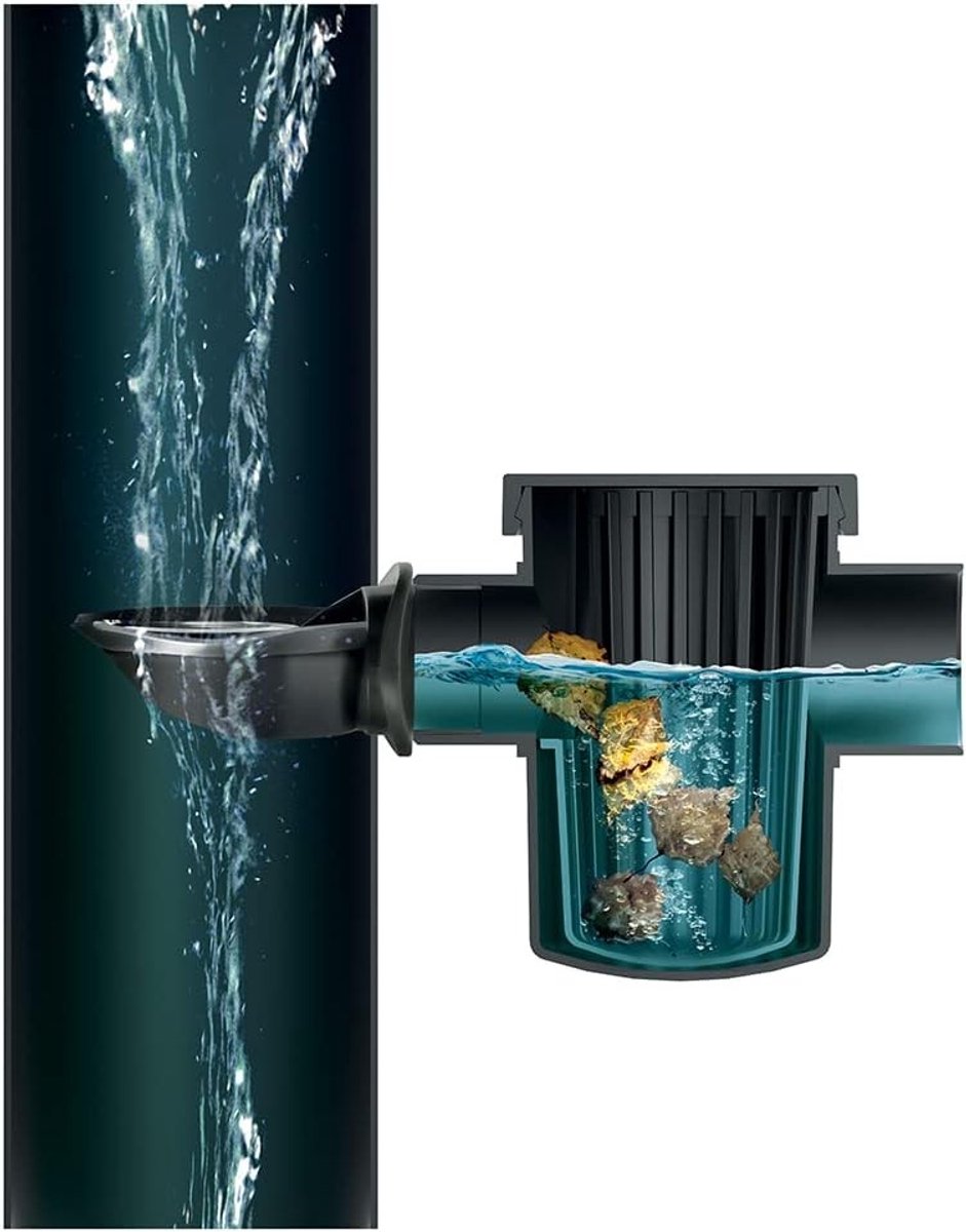 Regenverzamelaar met filter en boor - Voor regenpijp en regenton - 1 stuk