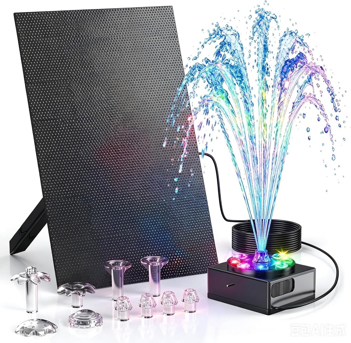 Zonne-energie Fonteinpomp - Compact en Lichtgewicht - Max. Sproeihoogte 35 cm - Voor Vijvers en Tuinen