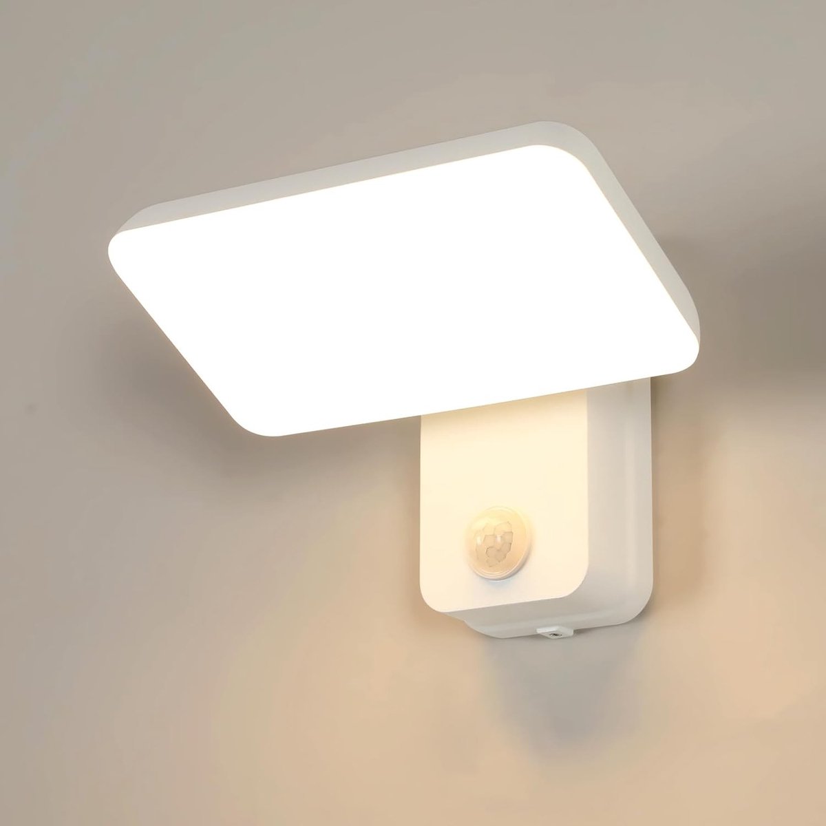 LED Wandlamp - Wit - Bewegingssensor - 360° Draaibaar - Voor Binnen en Buiten