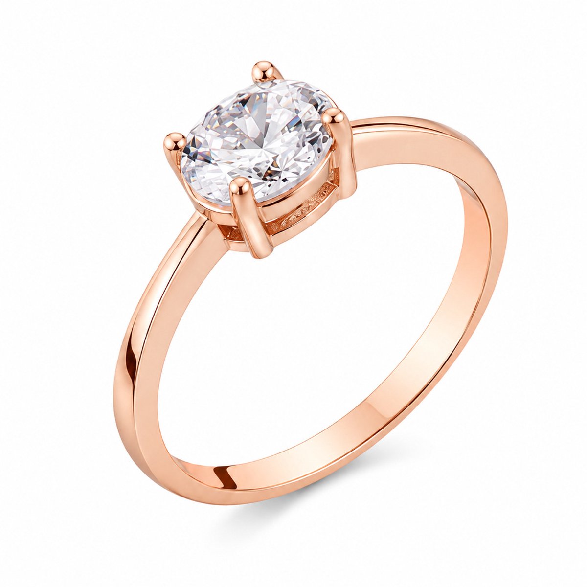 LGT JWLS - Dames ring - Rosé|Wit Metaal - Zirkonia