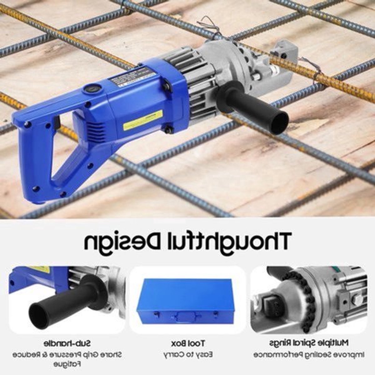 Elektrische Staafknipper – Rebar Cutter – Betonijzer Knipper – Stalen Staafknipper – 900W Motor – 4-16 Mm Diameter
