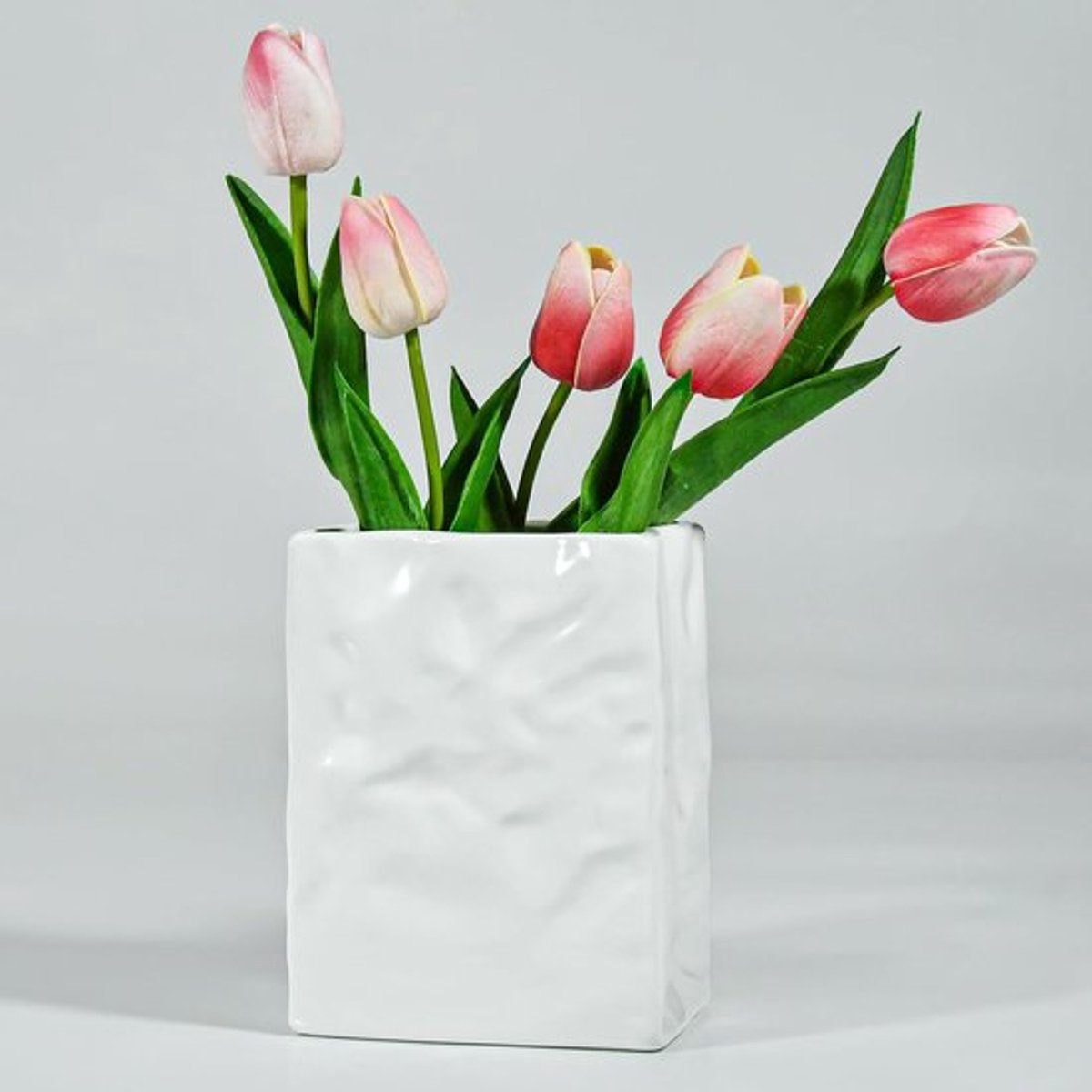 Keramische bloemenvazen - 15 cm - 25 cm - crèmekleurig - moderne decoratieve vazen voor pampasgras - tulpen - rozen - woonkamer - boekenkast - tafeldecoratie - cadeau voor mama - oma - 1 stuk