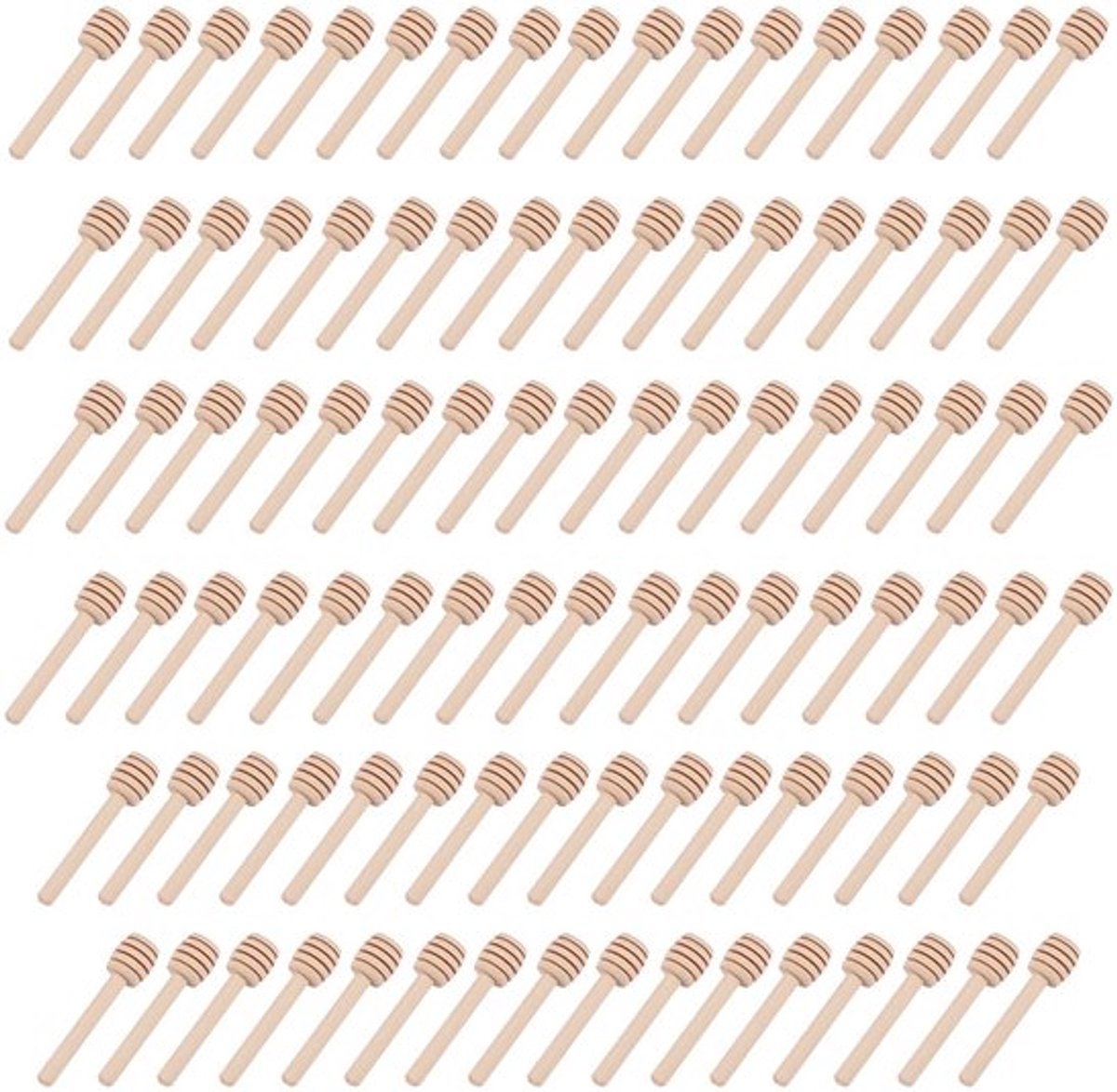 Honinglepel Hout - 100 Stuks - Mini Houten Lepel - 8 cm - Duurzaam - Antibacterieel - Glad Houten Oppervlak - Honingstokje