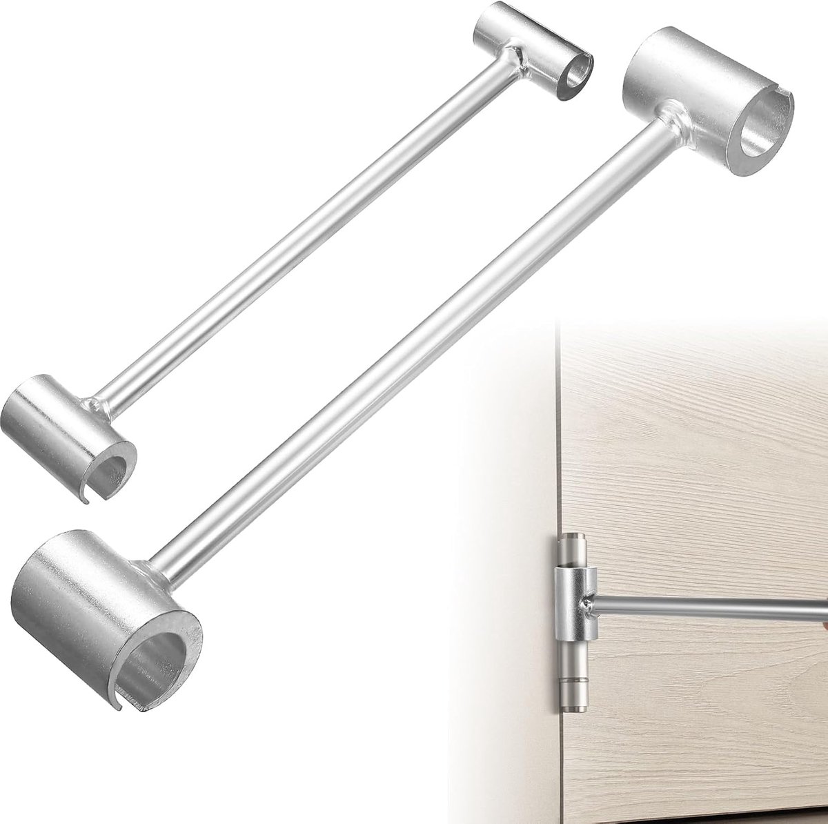 SnelShoppen - 2 Stuks Deur Hinge Afstel Gereedschap voor Brandveilige Deuren, Robuuste Stalen Deur Turner Tools voor Makkelijk Deur Openen en Afstelle