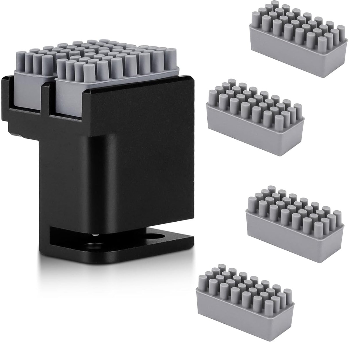 SnelShoppen - Panda Borstel met 4 Extra Siliconen Borstels, Ruitenwissers voor 3D Printer, Dubbele Borstels, Vervangbare Siliconen Mondstukken, Reinig