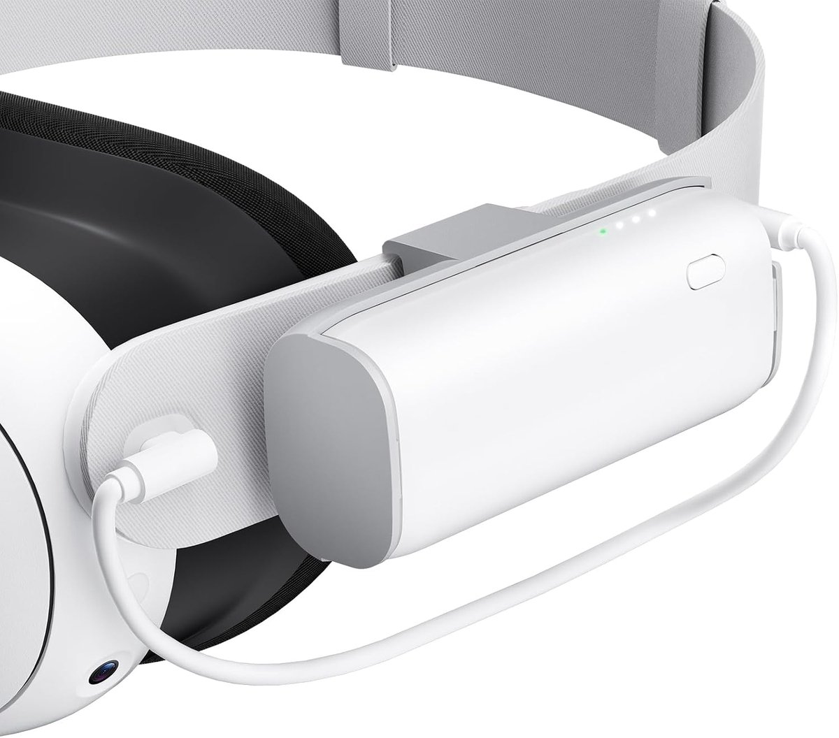 Batterijpakket voor Meta Quest 3/3S/2, 5000 mAh, PD20W snel opladen, extra speeltijd van 2-3 uur, compatibel met originele en Elite-banden, lichtgewicht, draagbare oplaadbare VR-accessoires