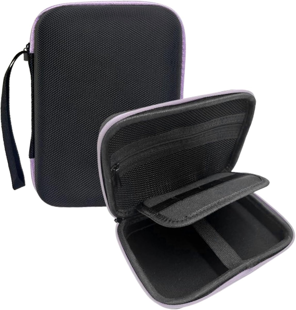 Handheld-Konsole, Kopfhörer und Tragetasche