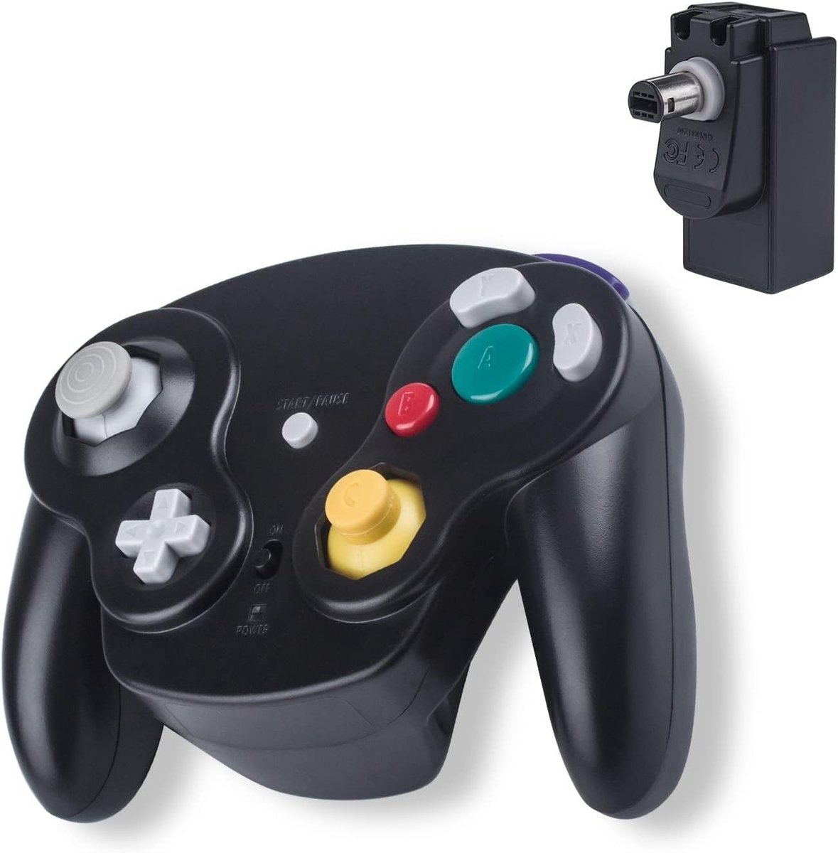 controller voor gamecube, vervanging, 2,4 G, bluetooth, NGC, joystick, GC-controller, pad, games, met ontvanger-adapter voor Gamecube, Wii U, NGC