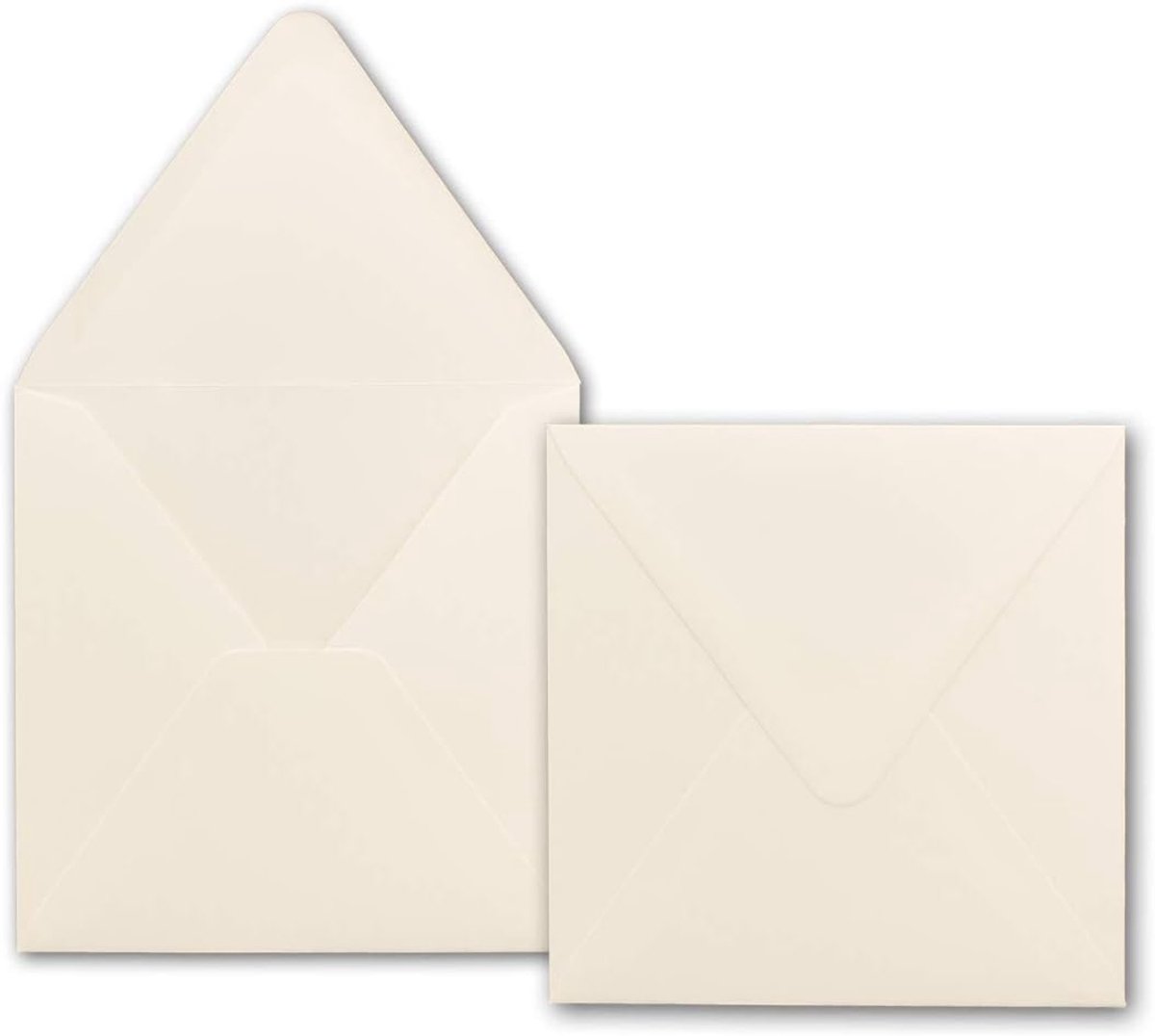 Neuser 75 vierkante enveloppen, 160 x 160 mm, crèmekleurig, 120 g per m², 16,0 x 16,0 cm, nat plakken, voor zeer speciale gelegenheden
