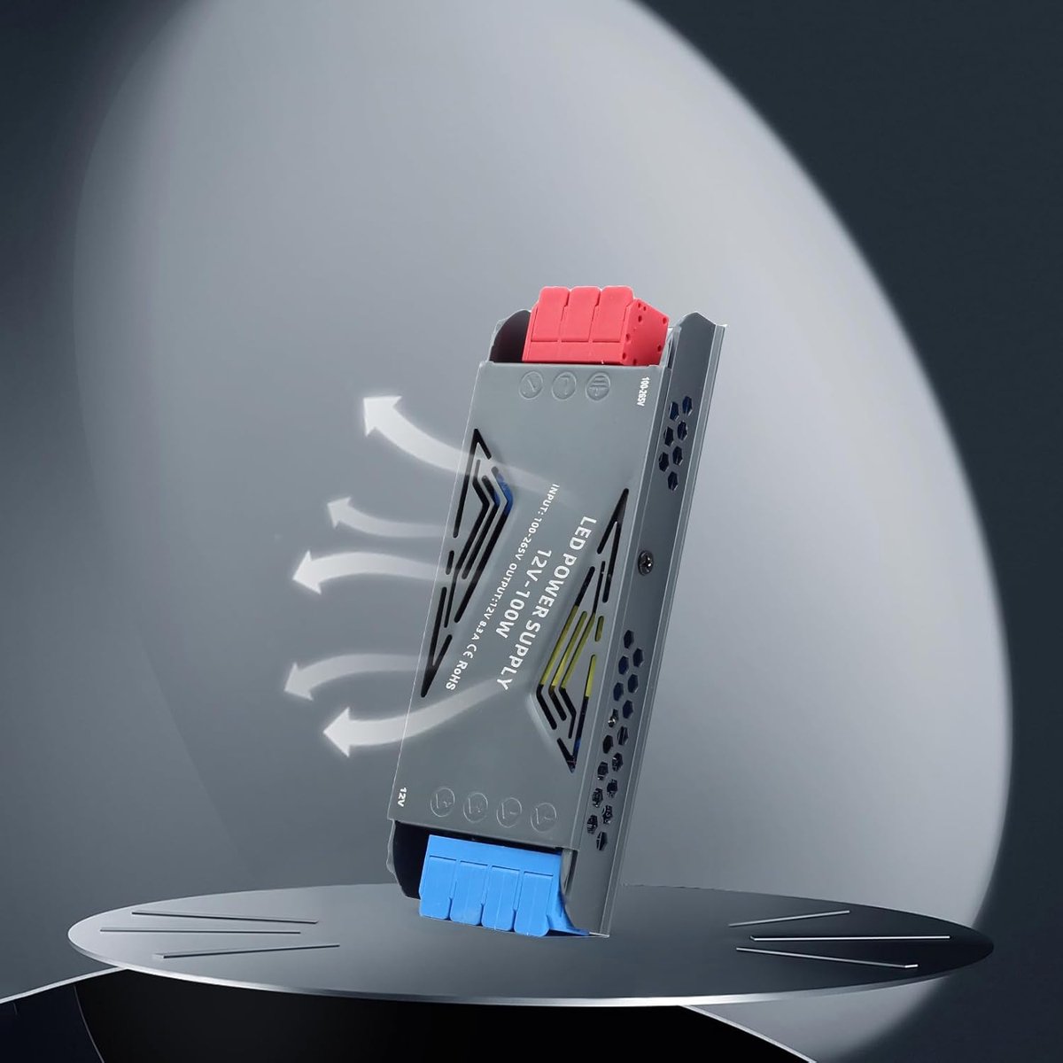 12V Voeding 100W 8,3A LED Driver Plat Slank Metalen Transformator AC 230V naar DC 12V Stille Werking Constante Spanning Trafo Driver voor LED Strips Lampen Spots Inbouwverlichting