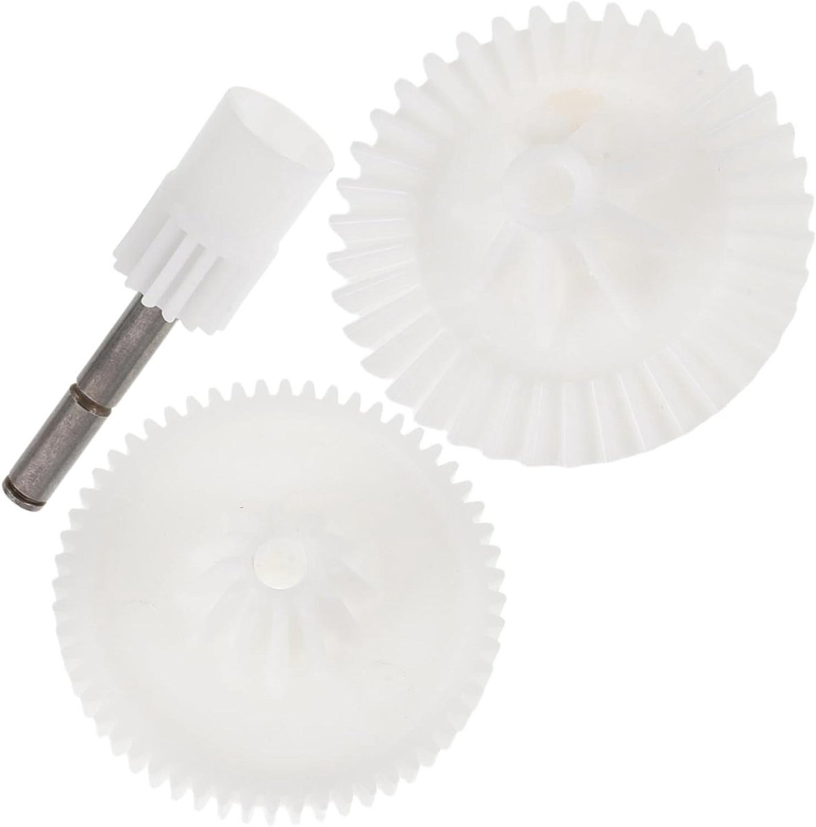 Vervangingsset Vleesmolen Tandwielen - Reparatieset Keukenapparaat - Vlees Verwerken - Robuuste Constructie - 7.5 cm - Wit