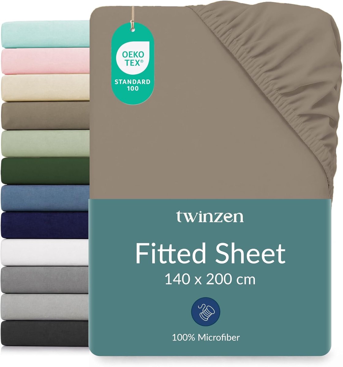 Fitted sheet 140x190/200cm - linnen - Oeko-Tex - ultiem comfort voor elk seizoen - ShopVlot