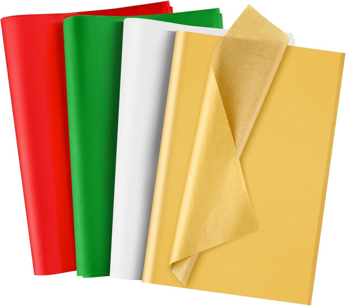 100 Vellen Kerst Tissue Papier Rood Groen Wit Gouden Gift Wrapping Tissue Papier voor Vakantie Gift Ambachten Tassen en Party Decoraties