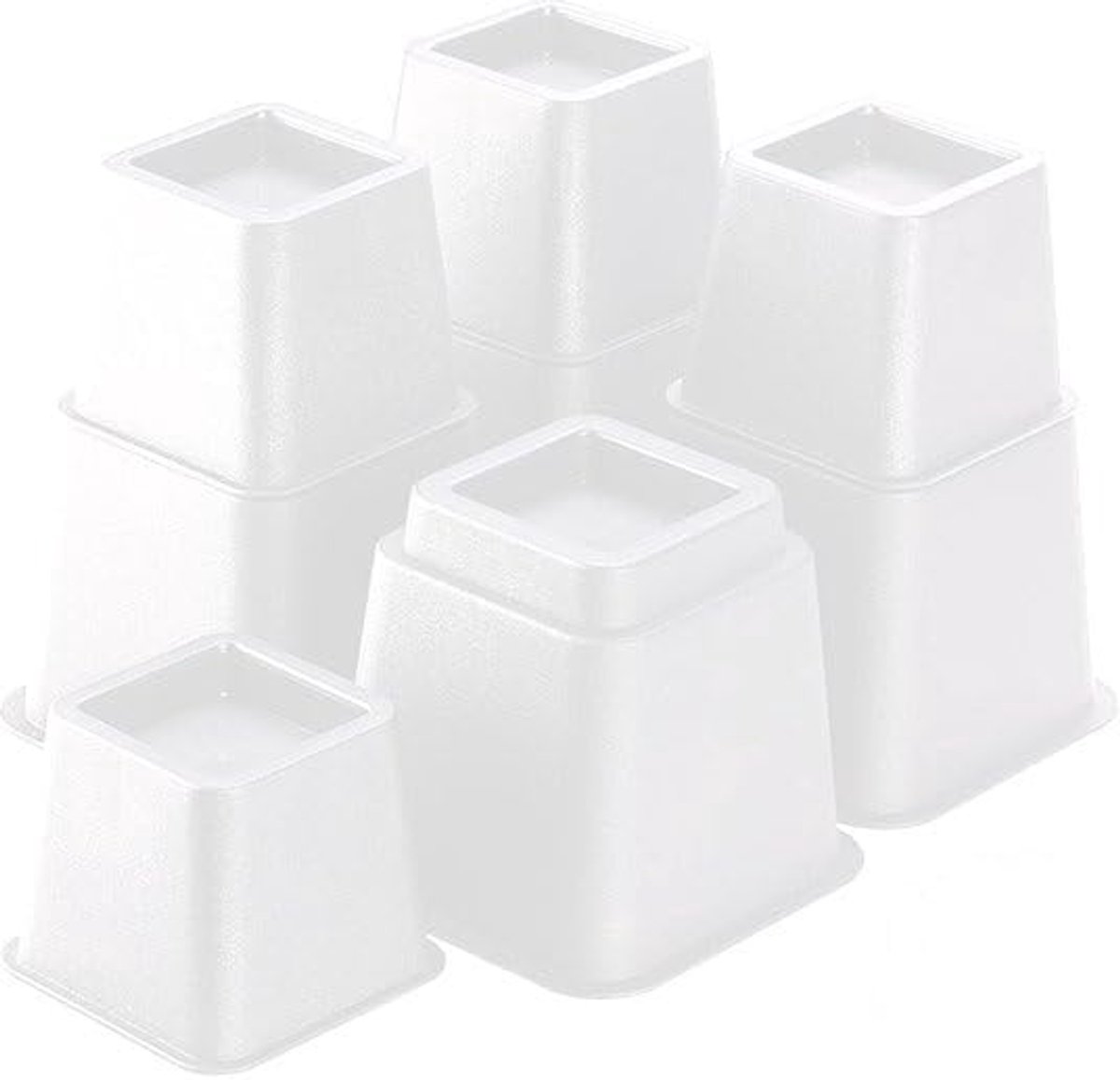 Stoelverhogers - Bedklossen - Tafelverhoger - Tafelpoot - Verhoogt met 8, 13 of 20 cm - Max. 600 kg - Wit