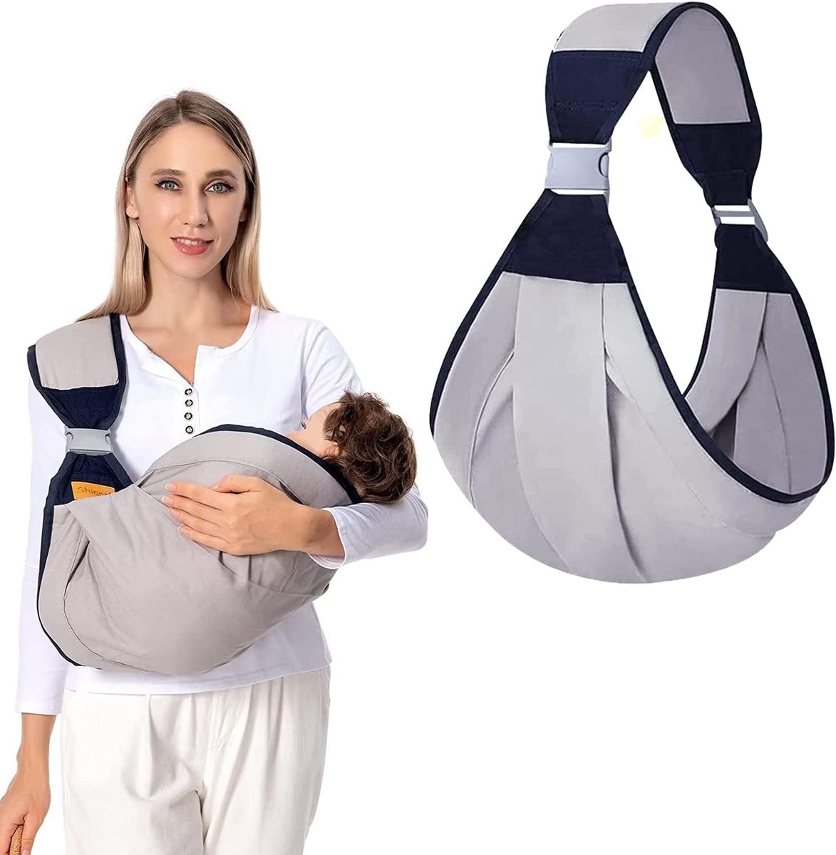 babydrager, verstelbaar, ademende draagdoek voor pasgeborenen, baby's en peuters tot 18 kg