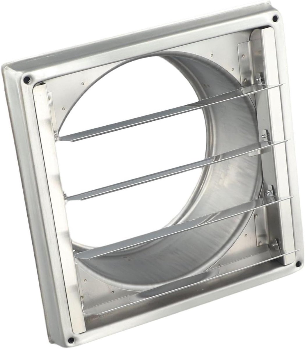 Ventilatie Rooster - Afzuigkap Rooster - Luchtstroom Reguleren - Automatisch Sluitend - 150mm - Zilver