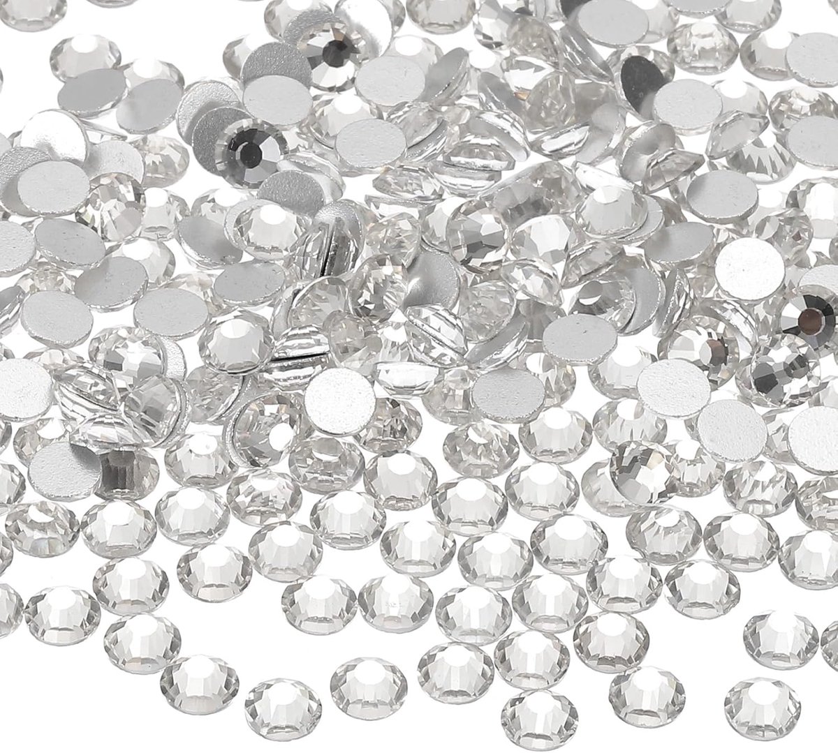 1600 stuks Ss20 ronde platte achterkant kristal 4,6-4,8 mm glazen